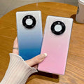 New gradient glitter phone case for huawei mate 70 pro, mate 50 - transparent acrylic protective cover