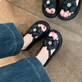 Summer fairy style outdoor slippers - comfortable, versatile, rhinestone clover design, soft sole, fashionable, minimalist, women's platform slippers