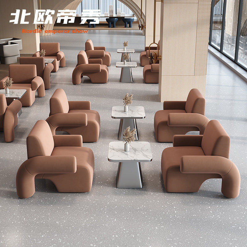 Accessible luxury reception negotiation table and chair negotiation table and chair combination office sofa commercial shop robot pistol sofa chair