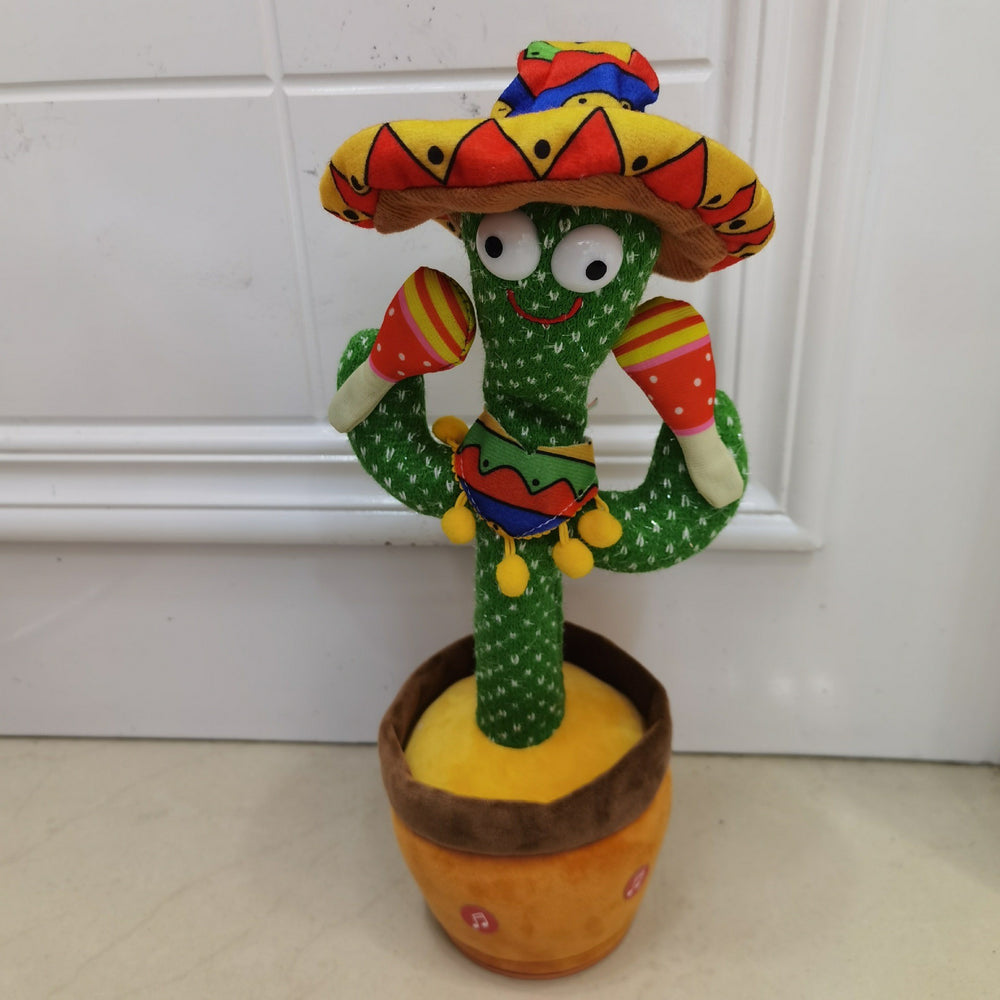 Dancing cactus singing talking dancing stuffed toy twisting goose kids birthday gift street stall toys wholesale