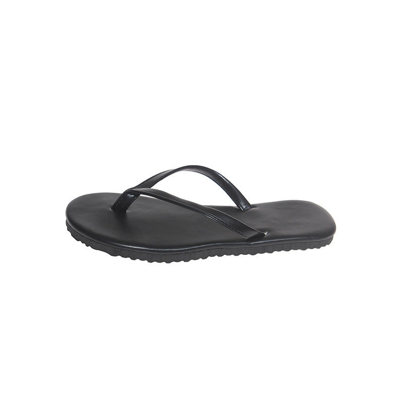 Women's flip-flops - beach sandals, non-slip, summer casual flat soft sole half slippers for outdoor wear