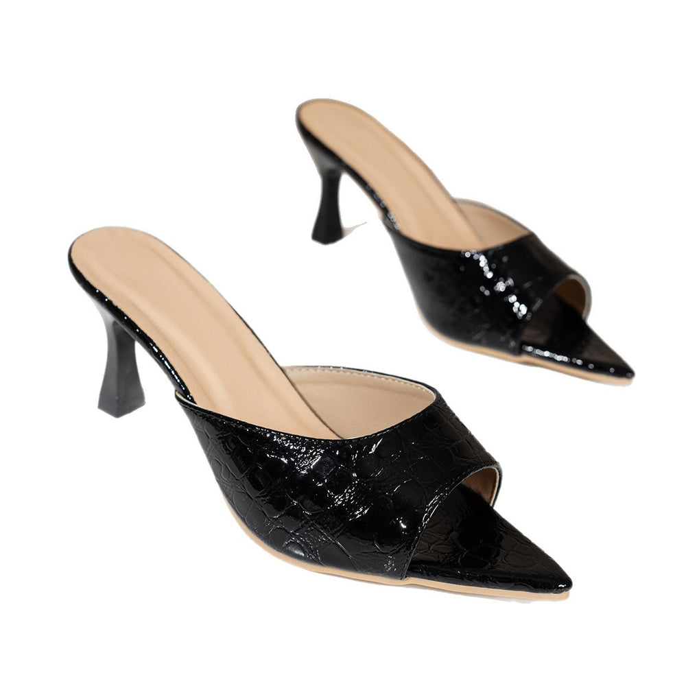 2026 european and american export new pointed-toe single strap high heel sandals - women's fashionable, sexy, versatile stiletto heel slippers for outdoor wear