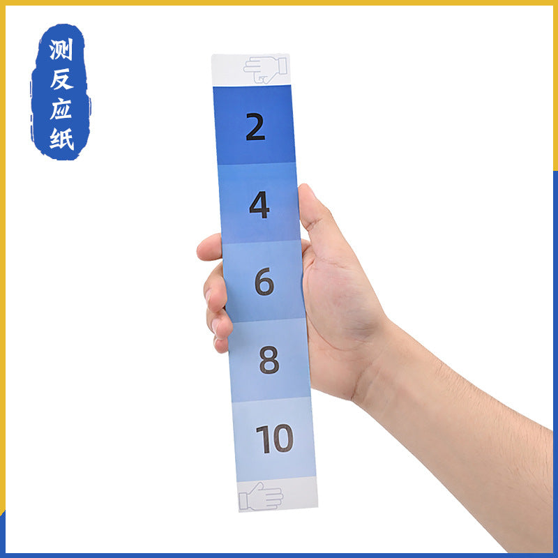 Measuring reaction speed ruler Scientific production of test paper Small experiment Primary school compulsory education Scientific supporting teaching material package