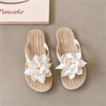 Trendy floral flip-flops for women - summer new arrivals, versatile thong sandals, non-slip beach slippers - wholesale