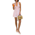 women's summer new arrivals: cross-border european & american fashion - french chic solid color v-neck lace patchwork dress