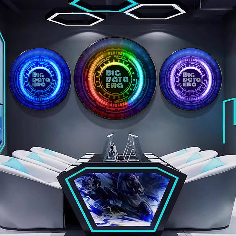 Bar Symphony Technology Decorative Painting Creative Future Wind KTV Box LED Luminous Hanging Painting E-sports Museum Light Painting