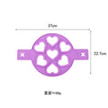 Silicone 7-cavity pancake mold - round, heart, star shaped egg ring - 7-piece diy baking mold set