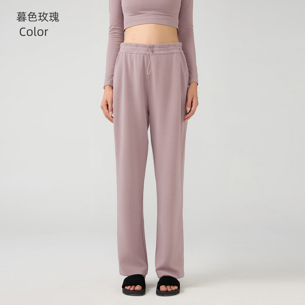 Fall and wintercasualstraight-leg pants air layer running sports yoga pants women's looseslimming lookloose pants daw167