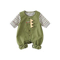Trendy boys' clothing: adorable new spring/autumn overalls set for infants and toddlers - long-sleeved two-piece autumn outfit