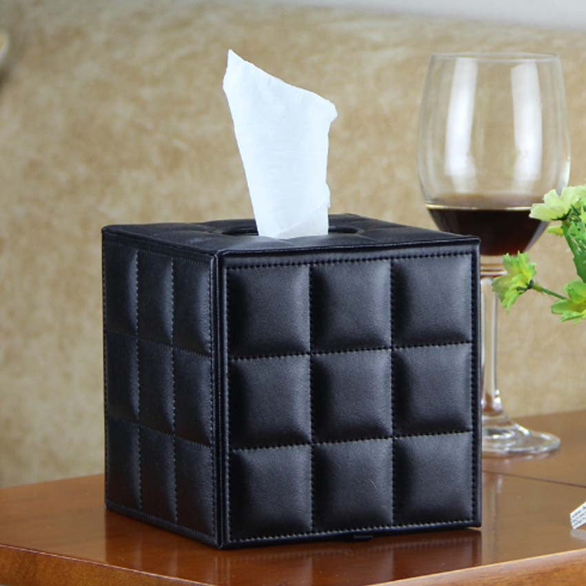 Creative household leather roll paper tube Fashion hotel tissue tube Living room roll paper storage tube Extraction tissue box