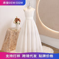 Girls' fashionable and stylish simple dress - chiffon princess dress for mid-to-large children - summer clothing - cross-border wholesale