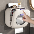 Bathroom tissue box wall-mounted toilet paper holder roll dispenser hand washroom bathroom punch-free waterproof storage rack