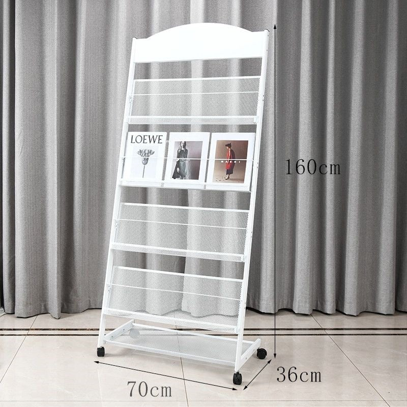 Floor magazine rack, newspaper rack, book rack, display rack, promotional material rack, single page rack, storage rack