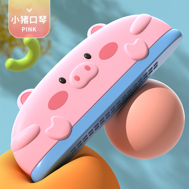 Silicone washable harmonica - beginner's toy, educational musical instrument, playable cartoon mini harmonica
