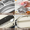 304 stainless steel insulated lunch box - japanese-style divided food-grade bento box for kids and adults