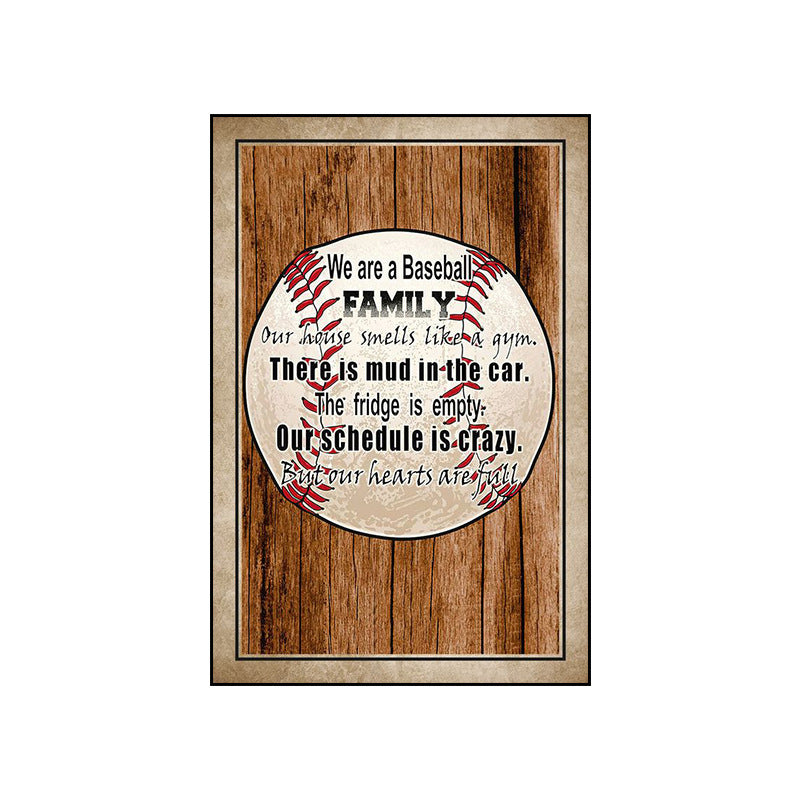 American retro baseball poster decorative painting gym gym hanging painting inspirational sports theme bar mural