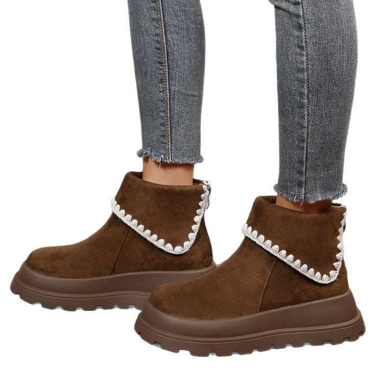 Women's suede birkenstock-style ankle boots - new autumn  collection - versatile british style, chunky platform, height increasing, plus size martin boots
