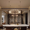 Hotel private room round chandelier - modern minimalist style for lounges, dining tables, villas, clubs, and living rooms - designer mazar lamp