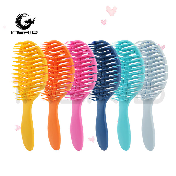 Cross-border hollow massage comb Round board comb Dry and wet dual-purpose home hair comb Hollow women's hair large board comb