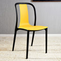 Scandinaviancasual plastic dining chair popular back chair thickened stackable for home restaurant hotel milk tea shop chair