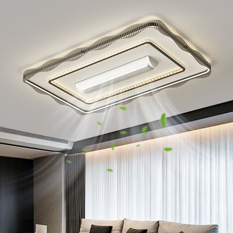 Living room main light modern simple atmosphere bladeless fan ceiling light 2025 new lighting whole house package combination