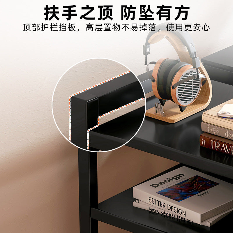 Shelf next to the computer desk Floor-to-ceiling office Under the desk File storage and sorting station Multi-layer mobile host bracket