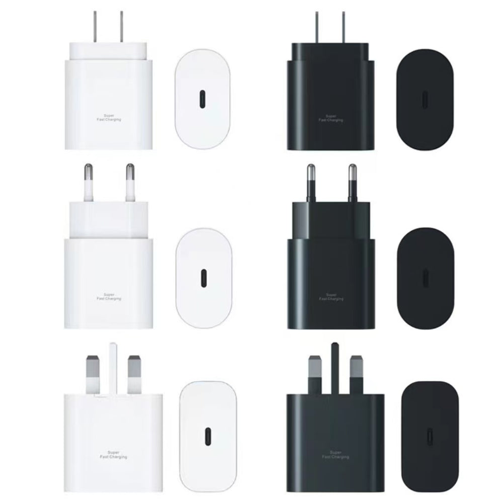 Suitable for samsung charger pd45w mobile phone fast charging head european standard american standard 25w samsung charging head set data cable