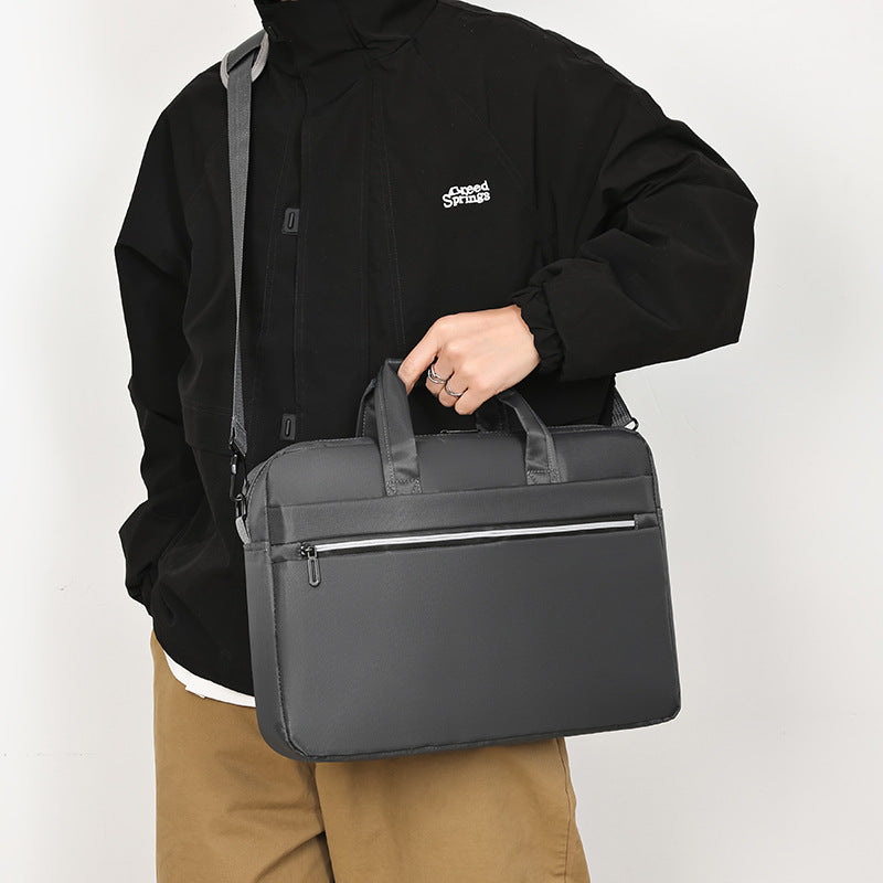 New laptop bag, liner bag, reflective strip, large-capacity compartment, handbag, one-shoulder messenger briefcase, male