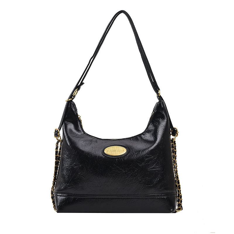 Foreign trade women's bag simple light luxury shoulder bag women's new 2025 spring and summer texture underarm bag large capacity messenger bag