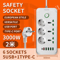 European power strip, european standard wiring, russian, german, korean round european standard switch, for home socket, multiple usb