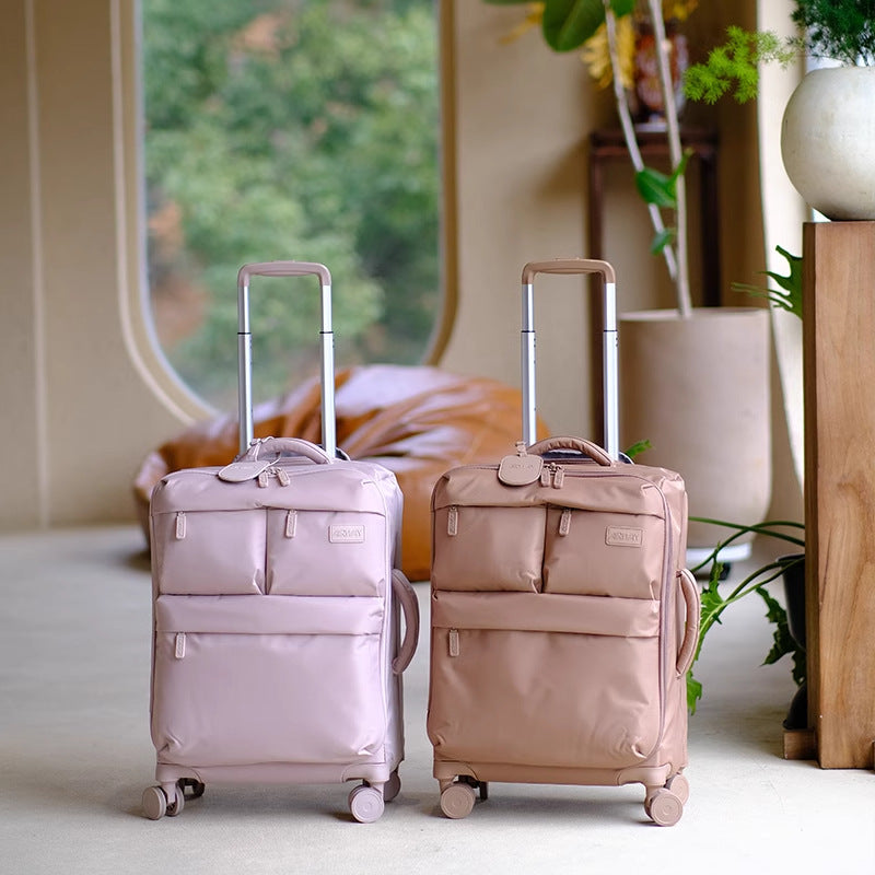 Airway large-capacity suitcase, silent universal wheel tie rod suitcase, 20-inch boarding case, gift box, light