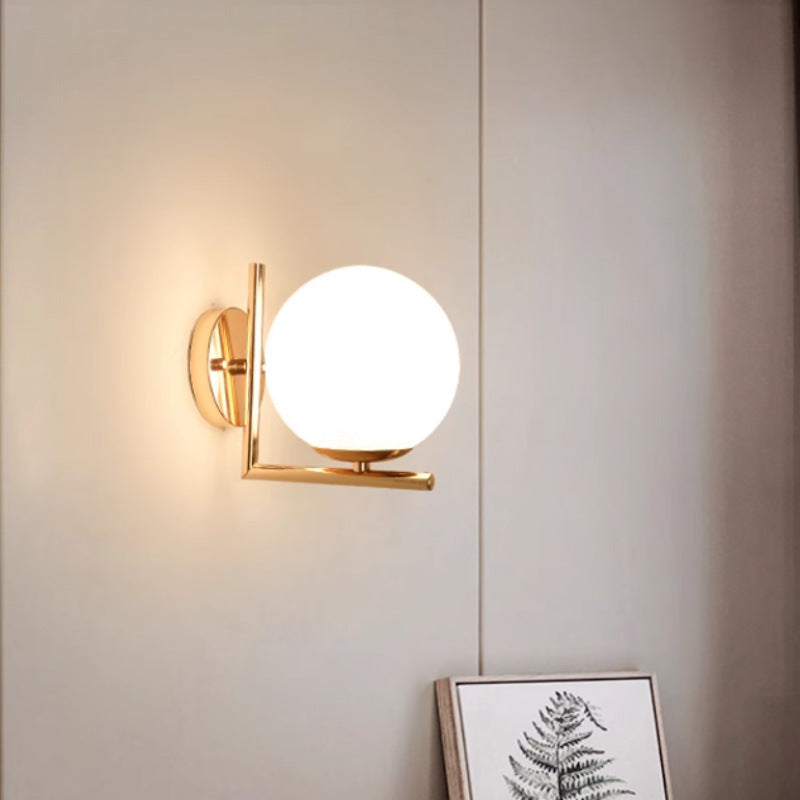 Wall lamp bedroom bedside lamp new simple modern living room background wall lamp light luxury creative staircase aisle balcony lamp