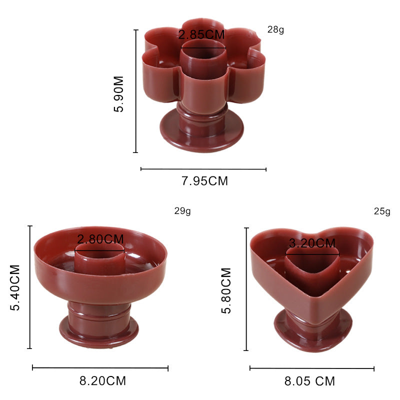 hot-selling donut molds - assorted floral donut press molds, hollow plastic cake & bread models, cookie cutters