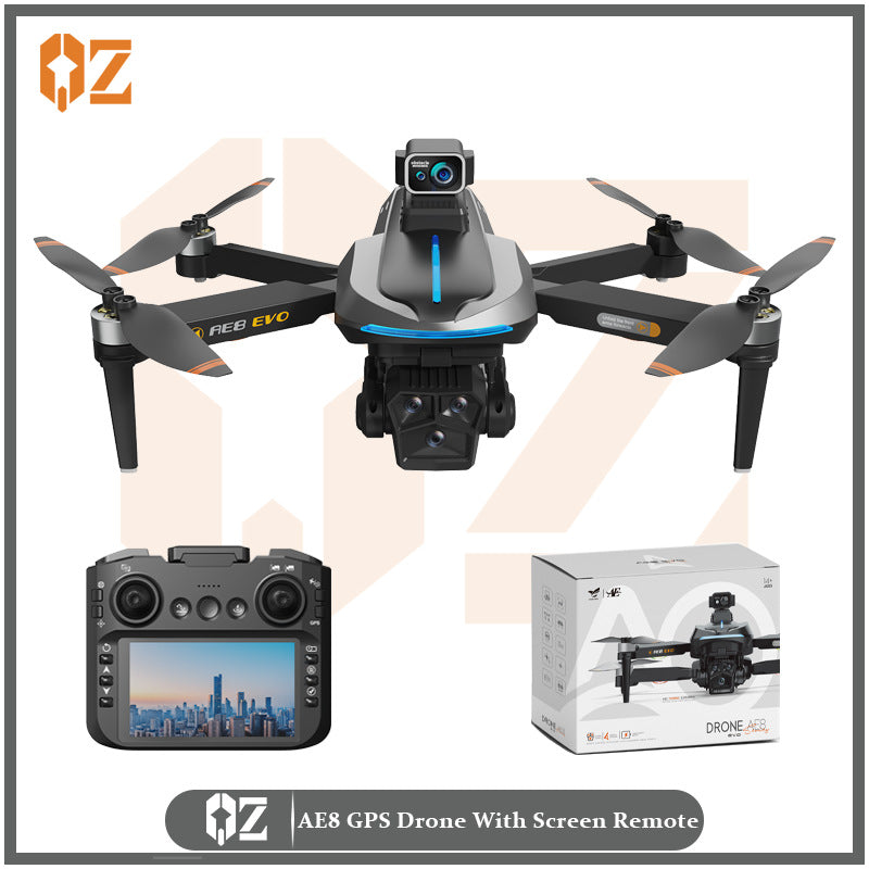 Large screen remote control gps auto-return ae8 drone - professional aerial photography, extended flight time, remote control aircraft