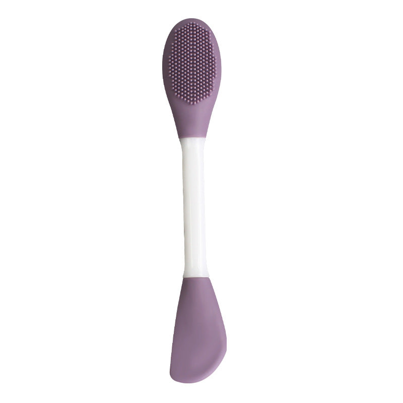 Double-ended silicone mask brush, facial cleansing brush, mud mask mixing and adjusting stick, dual-purpose brush stick, tpr soft rubber head cleansing brush