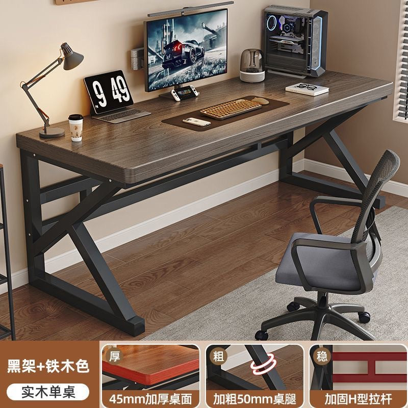 Solid wood computer desk, office desk, long desk, simple desk, student desk, home bedroom desk, gaming desk, workstation