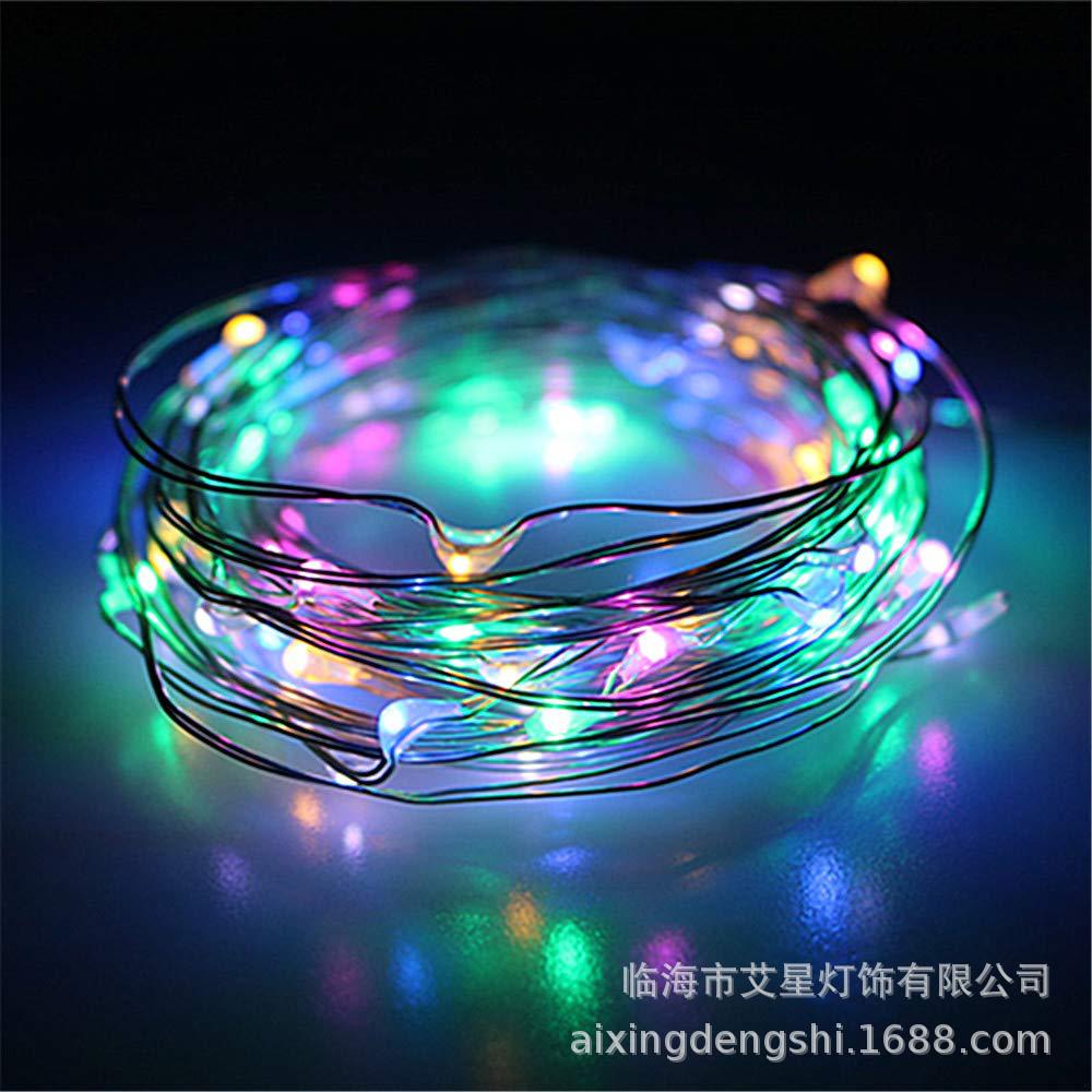Customized LED luminous copper wire light remote control 8 modes battery box copper wire stall Christmas star decorative light string