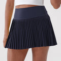 Summer pleated yoga skirt - anti-exposure, outdoor fitness, tennis skirt, barely-there feel, golf sports skirt for women