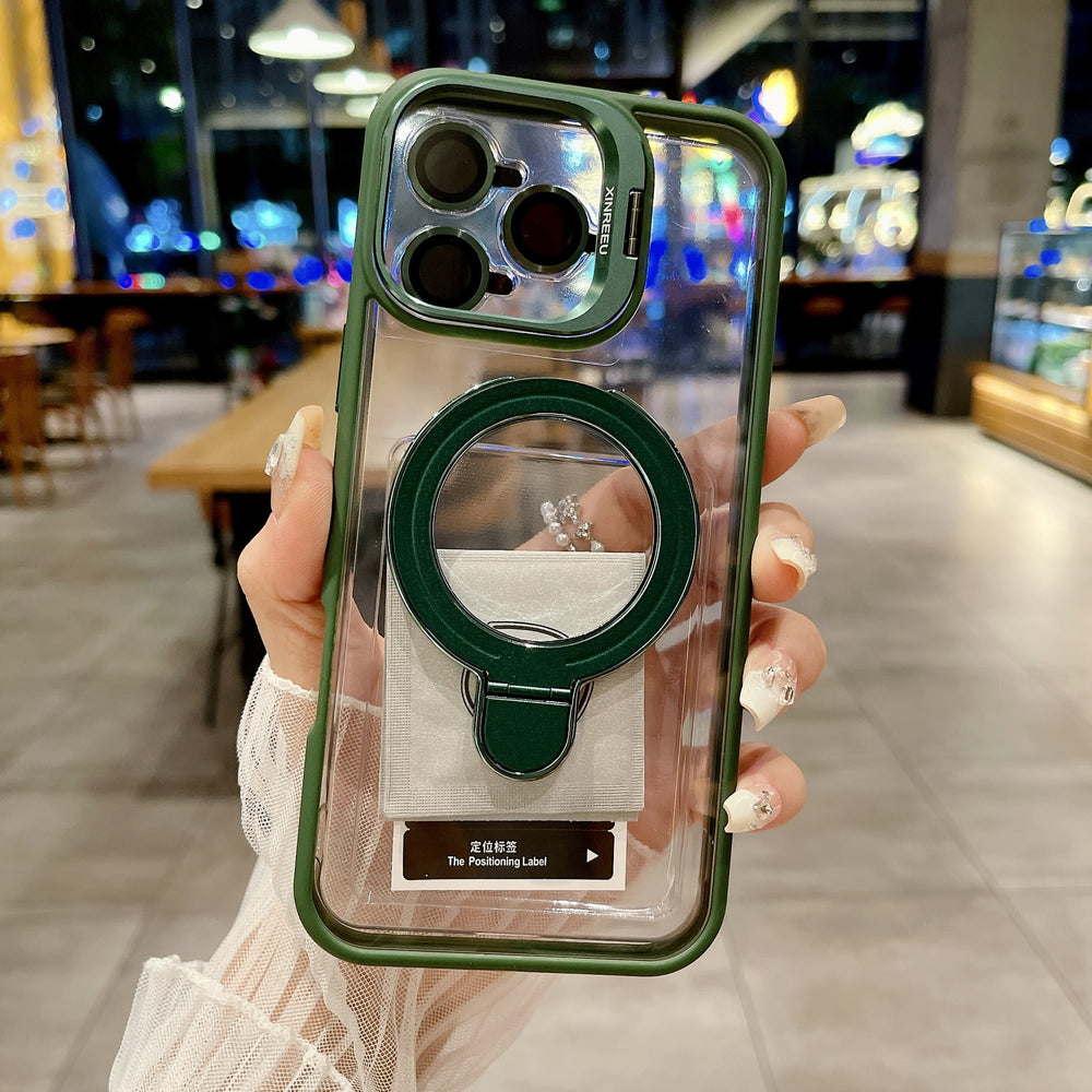 Lens cover holder suitable for apple 17promax mobile phone case magnetic holder iphone16 transparent u1 protective cover