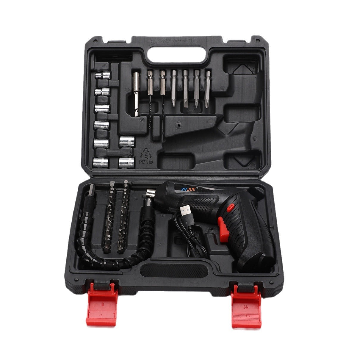 47-piece set, electric screwdriver set, multi-functional rechargeable hand drill, toolbox set, electric drill set