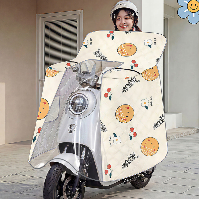 【full body waterproofing】summer electric vehicle windshield cover - sunshade, waterproof, and windproof for electric bikes