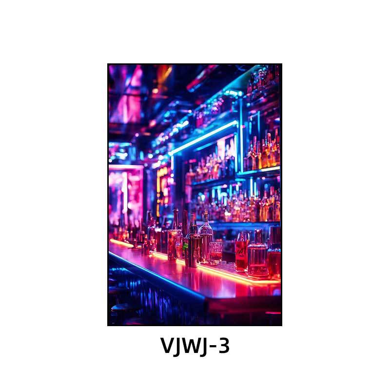 Bar KTV box decoration hanging pictures Cocktail bottle clear bar atmosphere music dining bar Bistro decoration painting