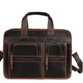 Casual retro genuine leather men's briefcase 15.6inch business handbag shoulder crossbody bag cowhide men's bag
