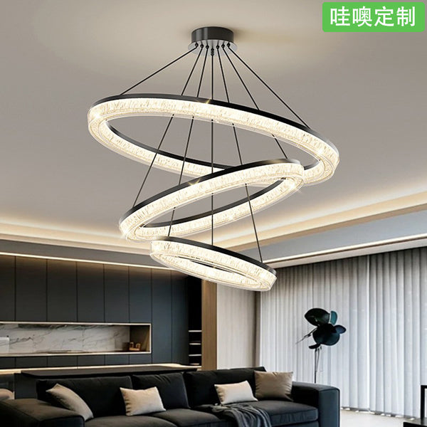 [Wow] Chandelier Modern minimalist designer circle chandelier Italian minimalist light luxury 2025 new restaurant