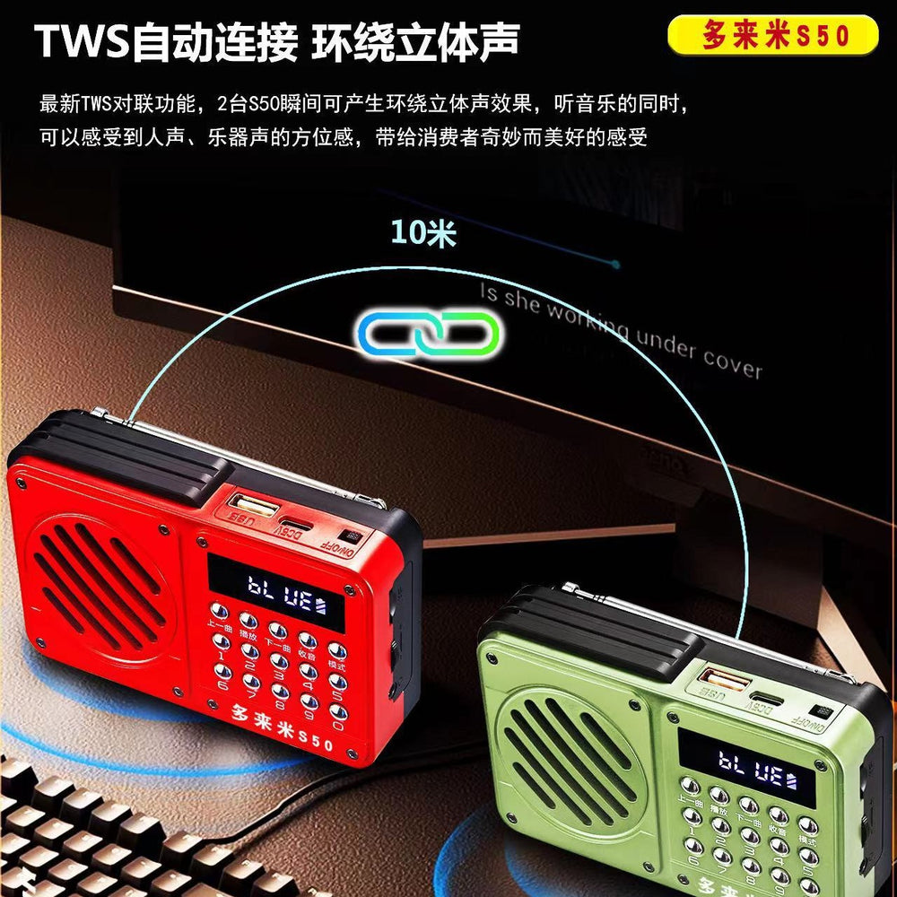 Little tyrant a502023 new arrival a1 smart tws interconnected card bluetooth radio long play fast charging