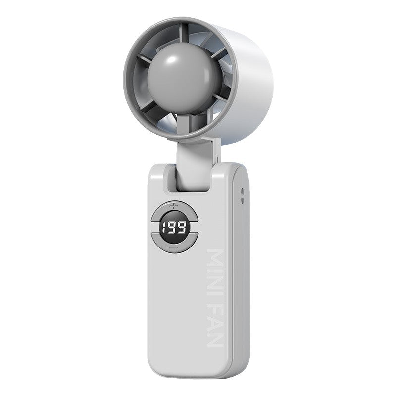 2026 new mini foldable handheld fan, usb outdoor portable neck hanging turbine silent mini fan