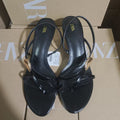 2025 summer new french chic thin strap thong chunky heel sandals women's outdoor versatile single strap beach sandals 203-27