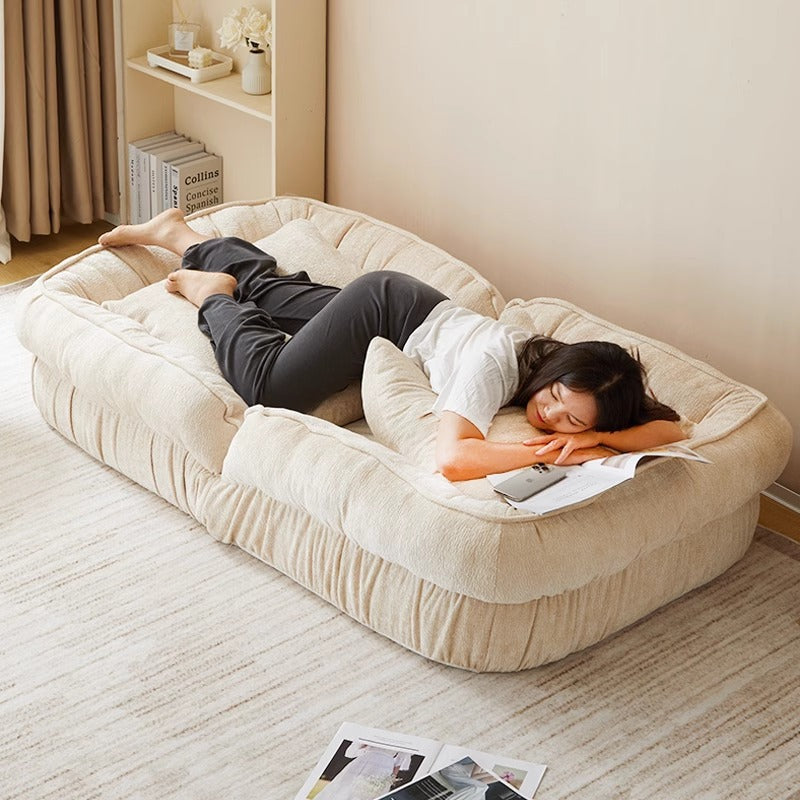 Human dog house lazy sofa popular style foldable reclining and sleeping small sofa bed tatami bedroom single recliner