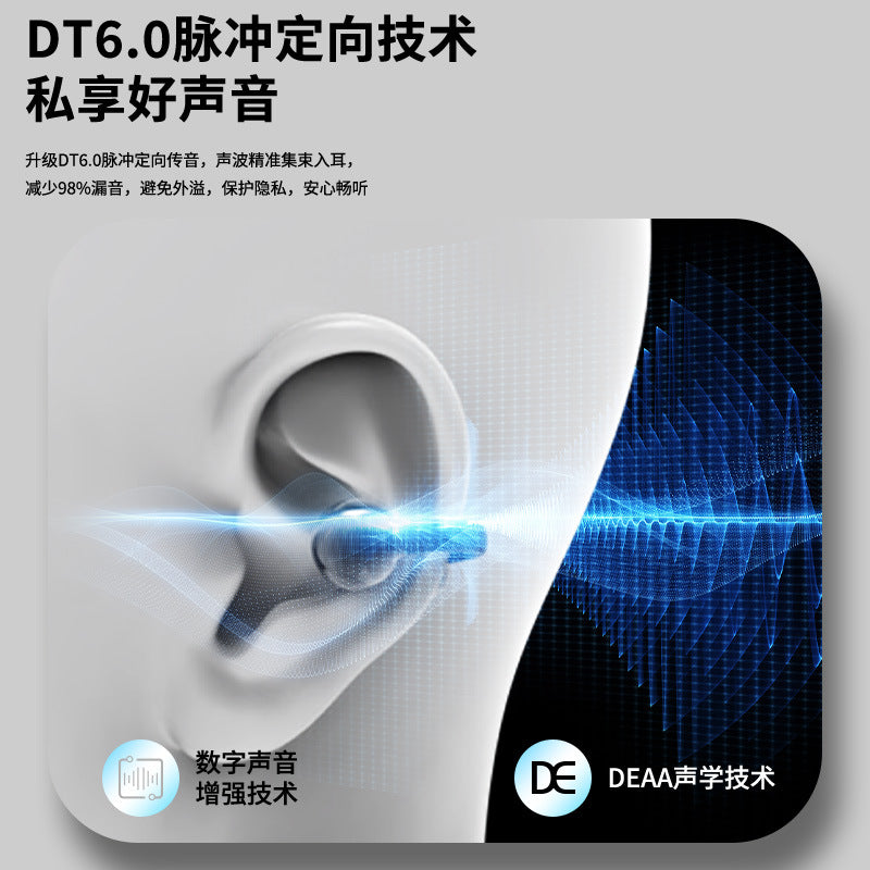 Hyundai c03 wireless bluetooth headphones - clip-on, open-ear design, high-fidelity audio, ideal for running and sports