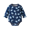 Long-sleeve romper - whale design [100% cotton]